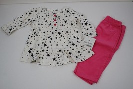 CARTER&#39;S Infant Girl 2 Piece Shirt and Pants Set size 6M New - £13.41 GBP