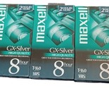 Lot of 3 Maxell GX-Silver T-160 High Quality 8 Hour VHS New &amp; Sealed - $11.54