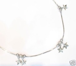 18K white gold stars  charms anklet from singapore - £399.07 GBP