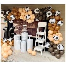 Cow Balloon Garland Arch Kit-150Pcs Brown Apricot Cocoa Cow Pattern Balloons For - £21.92 GBP