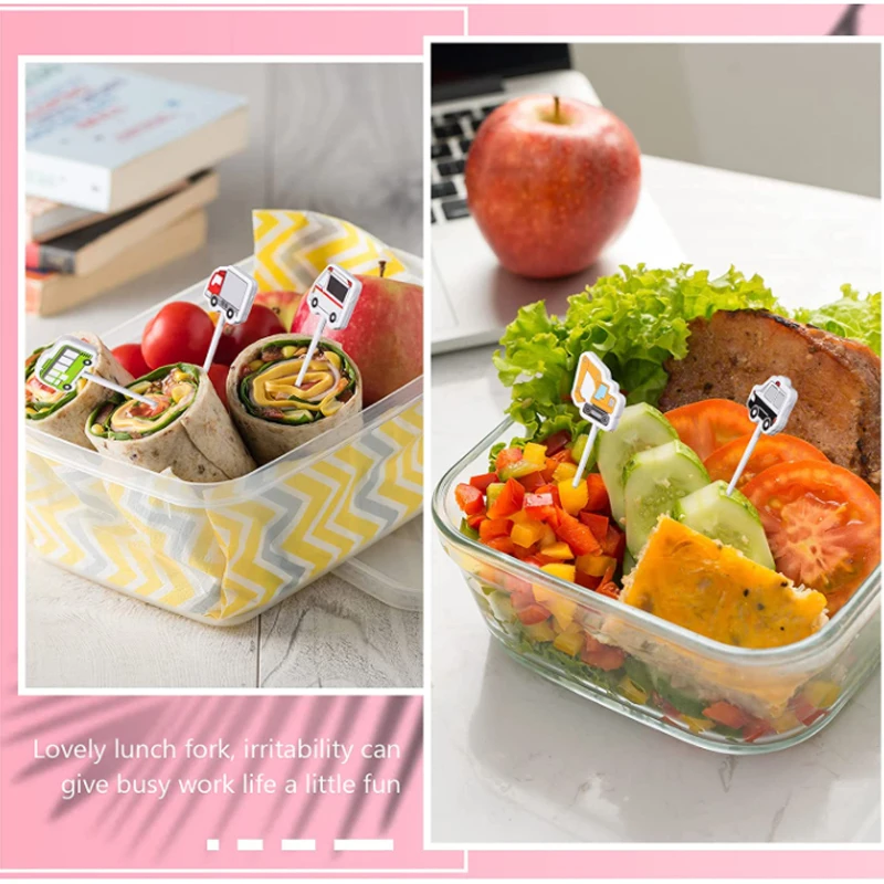  food grade plastic mini cartoon kids cake fruit tootaick bento lunch bento accessories thumb200