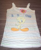 WOMEN'S TEEN LOONEY TUNES TWEETY Peace N Love Tank Top T-shirt MEDIUM NEW - $19.80