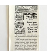 1914 Steamship Niagara of the Sea Advertisement WW1 Niagara Falls Cruise - $19.99
