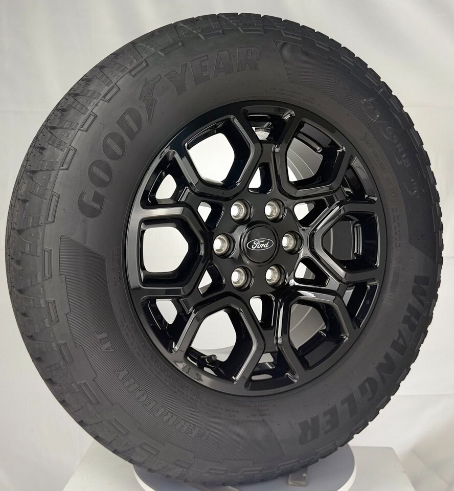 Ford F150 OEM 18" Black Wheels Goodyear AT Tires Fits 2015-2025 TPMS LUG NUTS Item image 4