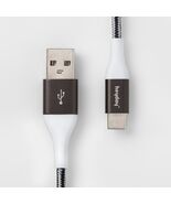 Heyday USB-C to USB-A Braided Cable 4ft Black/White/Gunmetal - €8,75 EUR Heyday USB-C to USB-A Braided Cable 4ft Black/White/Gunmetal - €8,75 EUR