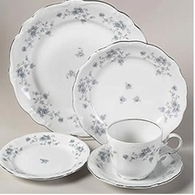 Johann Haviland Blue Garland Pattern 5 pcs Place Set Brand New Vtg Fine ... - $460.40 MXN
