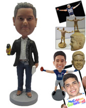 Personalized Bobblehead Cool Dude Engineer Wearing Suit And Jeans - Careers &amp; Pr - £71.26 GBP