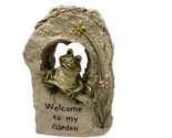 Ganz Sculpture Welcome to My Garden Green Frog in Rock Mini  - £8.11 GBP