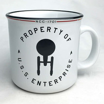 Stark Trek Property of U.S.S. Enterprise 20 Ounce Camper Mug Silver - £16.70 GBP