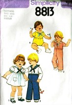 Vtg 1978 Toddler Sailor Dress, Pants & Top Simplicity Pattern 8813 Sizes 1/2 & 1 - $12.00