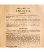 1931 Sparton Radio Phonograph Model 35 Advertisement Catalog Page Ensemb... - $28.07 CAD