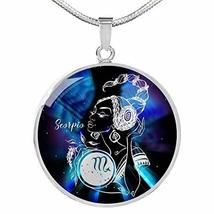 Express Your Love Gifts Scorpio Constellation Horoscope Zodiac Circle Necklace E - £50.66 GBP