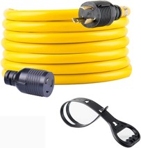 Yodotek 75Ft Heavy Duty 3 Prong Generator Locking Power Cord Nema L5-30P/L5-30R, - £119.81 GBP