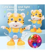 Dancing Electric Yellow Tiger Doll Musical LED Cute Home Decor &amp; Baby Gift - £15.79 GBP
