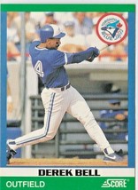 Derek Bell Blue Jays Outfielder 1991 Score RISING STAR Card # 49 Near Mint - £1.03 GBP