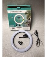LED 12-Inch Ring Fill Light w/ Phone Holder - $300.31 MXN