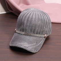 Women Hat Diamond Knitted Baseball Cap Hipster Sports Sun Hat Casual Sha... - £12.98 GBP