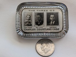 Charles Courtland Case 3 Cs St Louis MO Co Button Glass Advertising Pape... - £40.94 GBP
