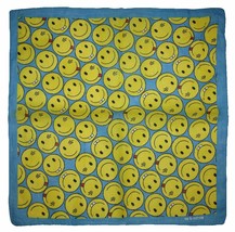 K&#39;s Novelties 22&quot;x22&quot; Blue with Emojis 100% Cotton Bandanna - £3.32 GBP