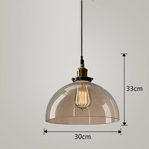  Amber Gl Pendant Lamp Vintage E27 Edison Light Bulb Dinning Room Pendant Lights - £153.61 GBP