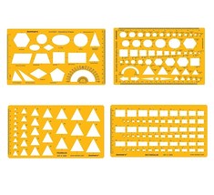 Isomars Technical Drawing Templates Set of 4 Geometrical Shapes Template - $27.24