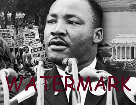 Martin Luther King Jr. Collage of Protest and Speech B&amp;W Vintage 8x10 Photo - $8.90