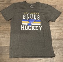 St. Louis Blues Hockey T-Shirt by Fanatics:  Dark Gray, Men&#39;s Size Small - £11.60 GBP