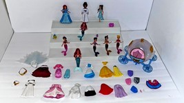  Lot Polly Pocket Disney Princess Dolls &amp; Carriage-+ More - £25.58 GBP