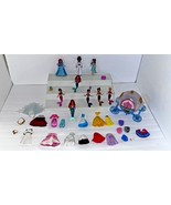  Lot Polly Pocket Disney Princess Dolls &amp; Carriage-+ More - £25.18 GBP