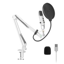 Agilenl Condenser Cardioid Usb Microphone 24Bit/192Khz Plug &amp; Play Pc Co... - £93.60 GBP