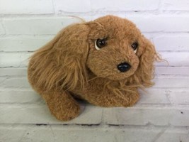Russ Berrie Yomoki Cocker Spaniel Dog Plush Stuffed Animal Toy Laying Brown - $17.32