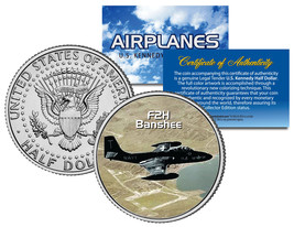 F2H BANSHEE * Airplane Series * JFK Kennedy Half Dollar Colorized US Coin - £6.82 GBP