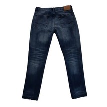 American Eagle Jeans Mens 36x31 Blue Denim Slim Distressed Cotton Tag 34x32 - $18.89