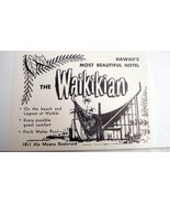 1958 Ad The Wakikian Hawaii&#39;s Most Beautiful Hotel - $10.95 CAD