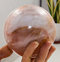 Pietra cristallo quarzo ematoide rosso sfera decorazione guarigione... - $115.15