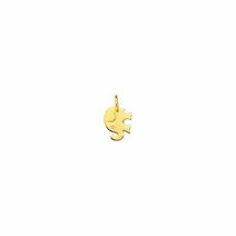 14K Solid Yellow Gold Natural Diamond Mini Elephant Pendant Necklace 16&quot;-18&quot; - £102.40 GBP+