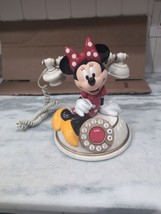 Disney Minnie Mouse Telephone, Vintage Push Button Phone, Tested Demo Bu... - $34.65