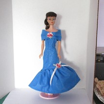 Blue sparkle gown and shawl made to fit 11.5 inch fashion dolls - $12.95