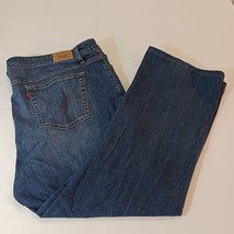 Levi's Women's Bootcut 590 Blue Cotton Denim Jeans Measured (45×27.5) image 2