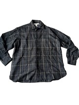 NATURALIFE Wool Blend Men&#39;s Shirt size L Black/Dark Grey long sleeve poc... - £20.24 GBP