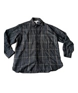 NATURALIFE Wool Blend Men&#39;s Shirt size L Black/Dark Grey long sleeve poc... - £20.23 GBP