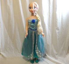 2014 Huge 3’ Disney Frozen Elsa Life Size Doll 38” Size Jakks Pacific My Size - £58.40 GBP
