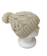 Pom Pom Knit Beanie Braided Color Plain Ski Cap Skull Hat Winter  Light ... - £17.53 GBP