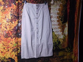 Women&#39;s Long Button Down Skirt By White Stag / Size 12 - $12.00