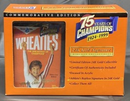 WHEATIES 24K GOLD SIGNATURE WHEATIES BOX  75 YEARS OF CHAMPIONS MARY LOU... - £11.95 GBP