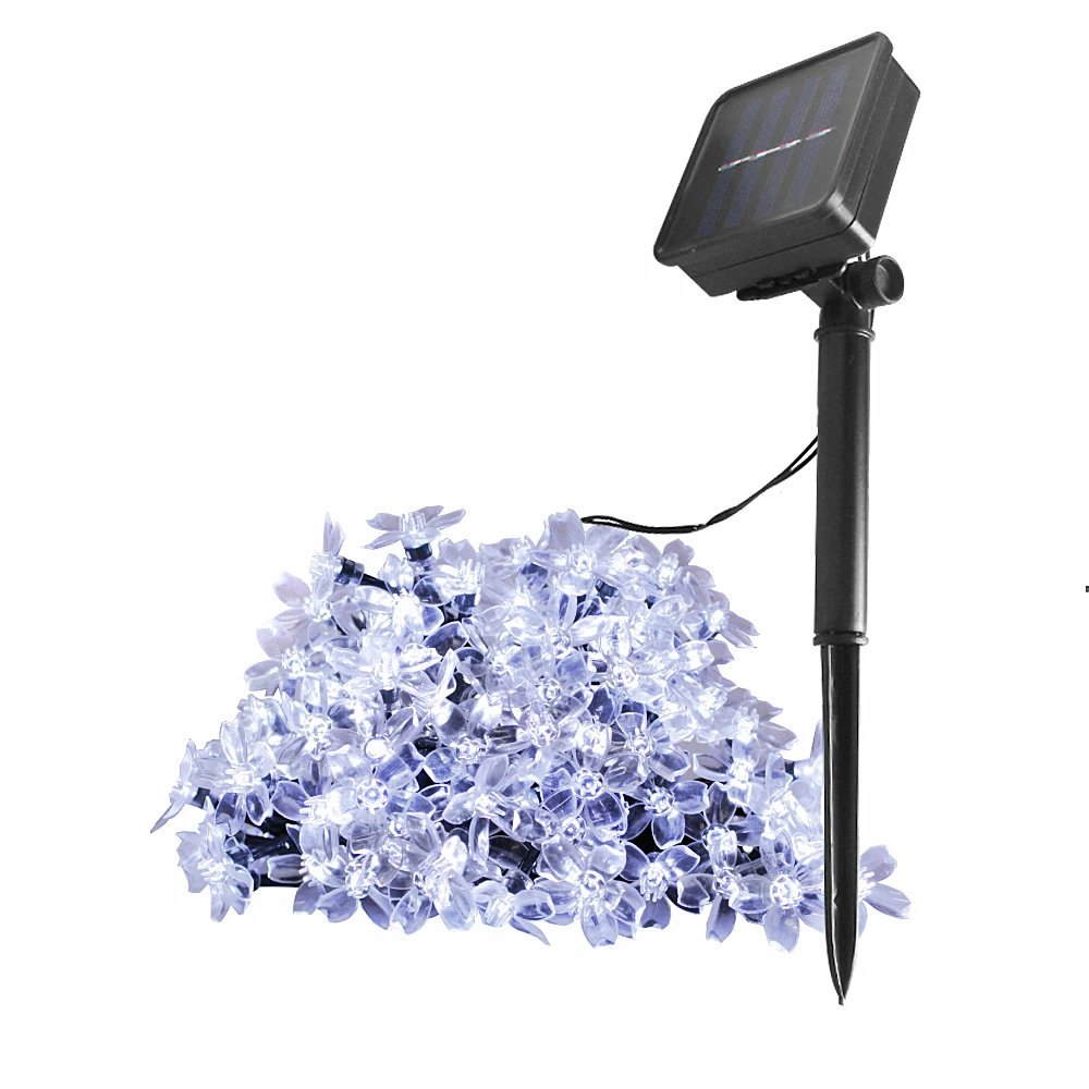 7m Solar String Gar Flower Fairy Lights Dwaterproof Outdoor Water Cherry Blossom - £88.95 GBP