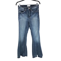 BKE Womens Parker Universal Fit High Rise Super Flare Jeans Distressed 26x31.5 - £22.63 GBP