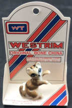 1980s Westrim White Happy Brown Cat Original Bone China Figurine New NOS... - £7.55 GBP