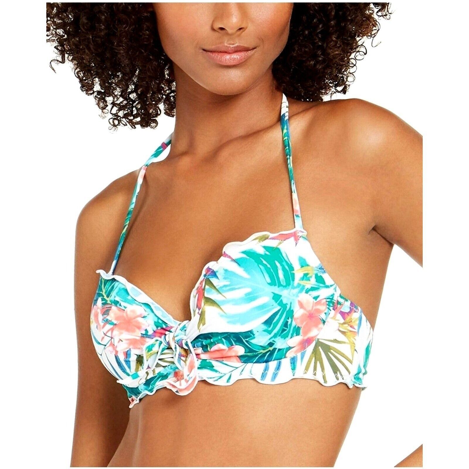 Primary image for SUNDAZED 36/C Bikini top Hot Tropics Ava Halter Ruffle Colorful Swimwear