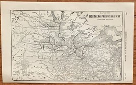 1923 Antique NORTHERN PACIFIC EASTERN SECTION Map Vintage RAILWAY Map - $9.90